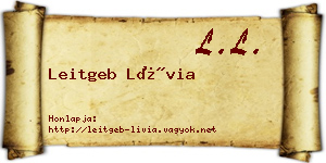 Leitgeb Lívia névjegykártya